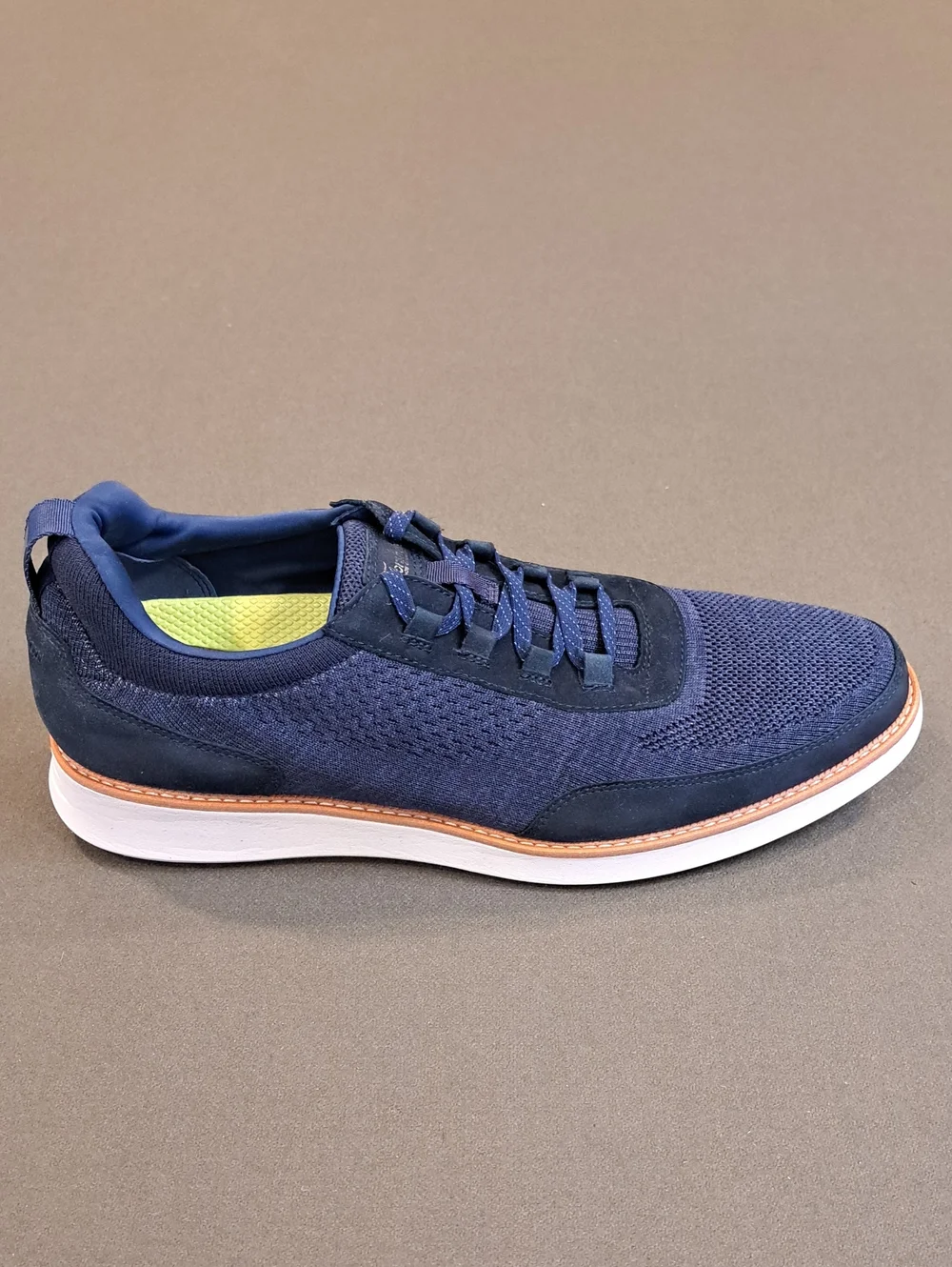 Florsheim Launch Knit Elastic Lace Moc Toe Slip On - Color: Navy - Size: 12